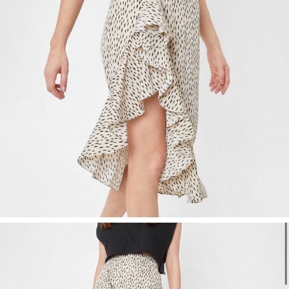 Nasty gal Spot The Difference Abstract Midi Skirt Size 4 - Picture 5 of 12
